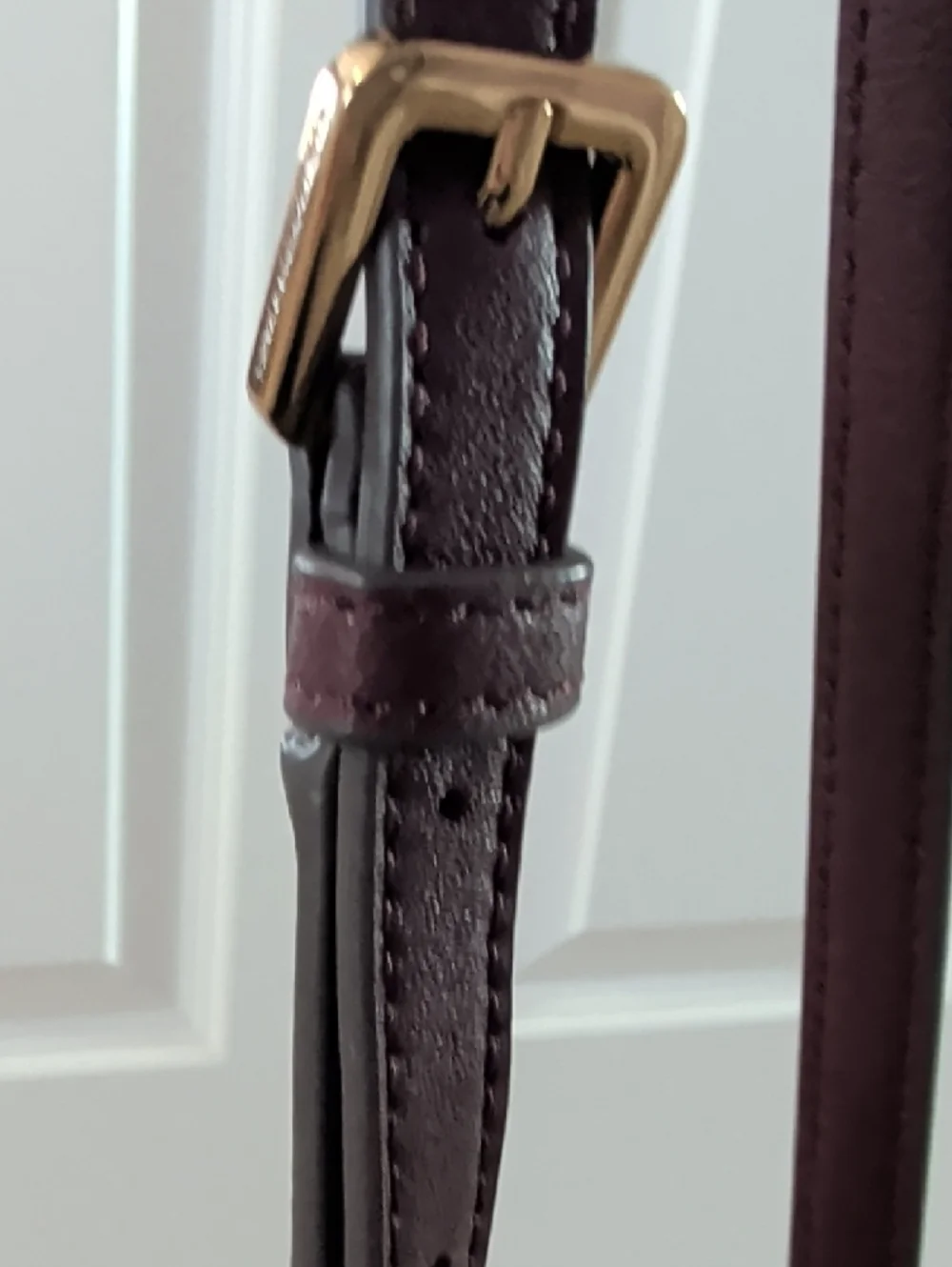 Karl Lagerfeld Plum Crossbody Shoulder Bag with Gold Hardware - Picture 6 of 6